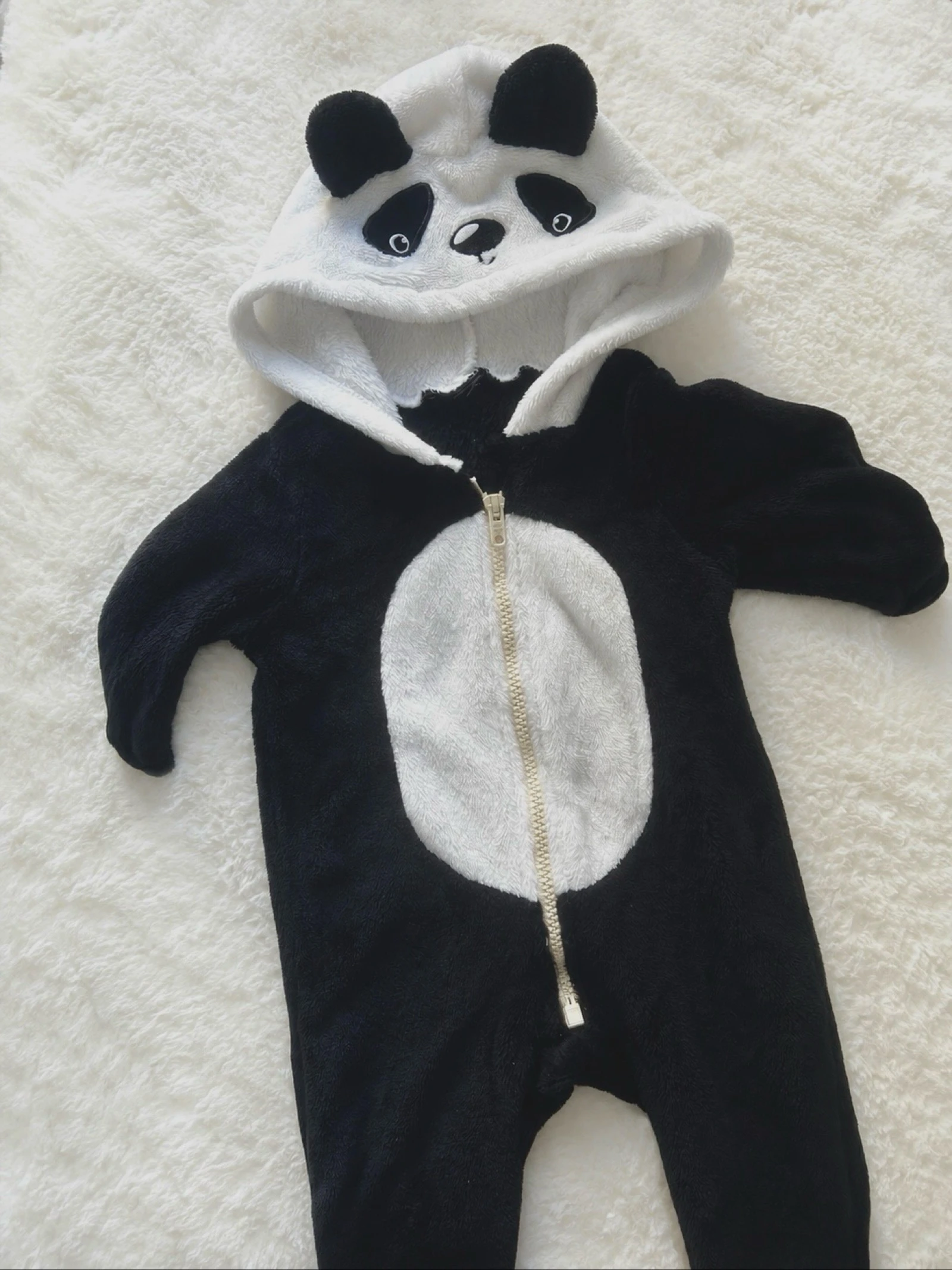Combinaison polaire Panda bébé • Taille 6/9 mois 